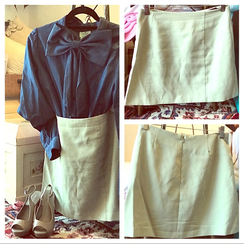 Light green mini skirt David Cline Nina K vintage
